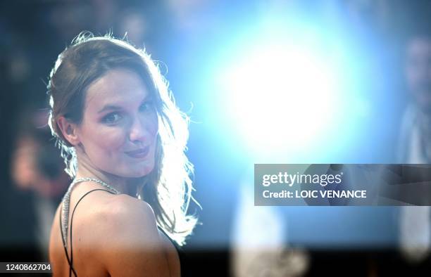 French actress Ana Girardot arrives for the screening of the film "Crimes Of the Future" during the 75th edition of the Cannes Film Festival in...