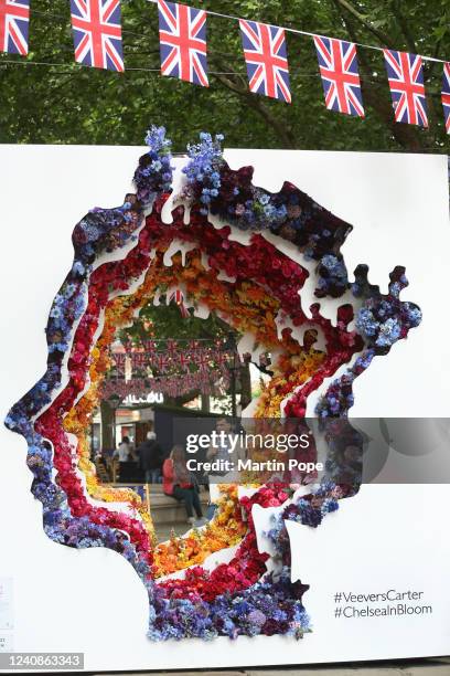 The free flower festival, Chelsea in Bloom launches on May 23, 2022 in London, England. The streets around Sloane Square are full with tributes as...