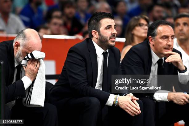 Pablo Laso, Head Coach of Real Madrid during the Turkish Airlines EuroLeague Final Four Belgrade 2022 Championship game Real Madrid v Anadolu Efes...