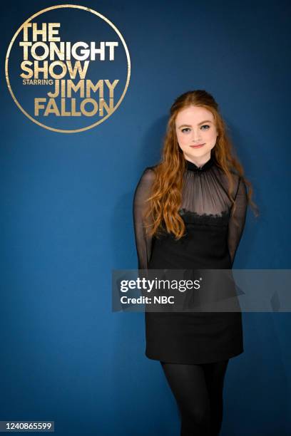 Episode 1659 -- Pictured: Actress Sadie Sink poses backstage on Monday, May 23, 2022 --