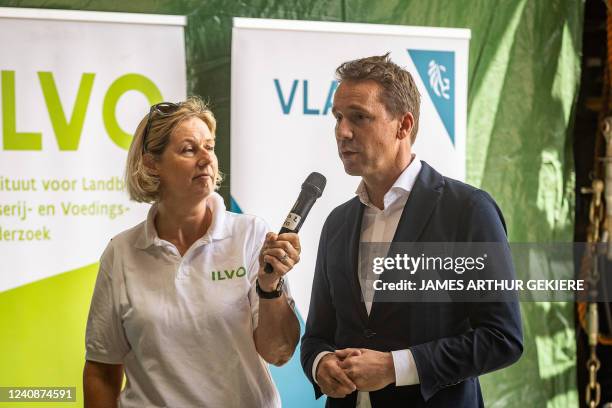 Flemish Minister of Employment, Economy, Social Economy and agriculture Jo Brouns pictured during the presentation of the well-being action plan for...