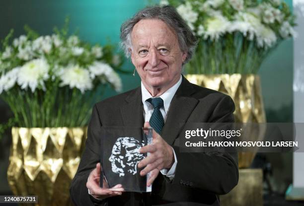 Mathematician Dennis P Sullivan poses after having been awarded by Norway's king with The Abel Prize for 'pioneering contribution to topology', a...