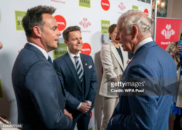 Prince Charles, Prince of Wales greets Ant and Dec, Anthony McPartlin and Declan Donnelly at The Prince's Trust TK Maxx And Homesense Awards 2022 at...