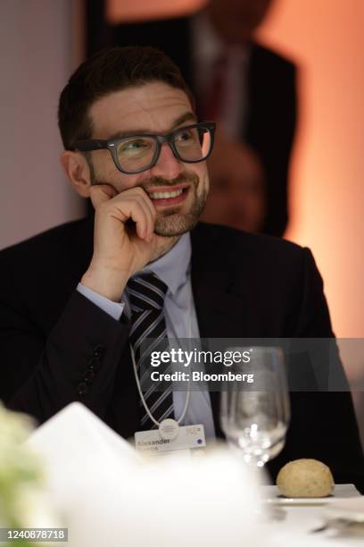 Alex Soros, founder of the Alexander Soros Foundation, attends a dinner speech event hosted by George Soros, billionaire and founder of Soros Fund...