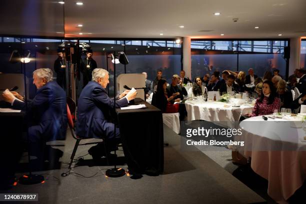 George Soros, billionaire and founder of Soros Fund Management LLC, speaks at an event on day two of the World Economic Forum in Davos, Switzerland,...