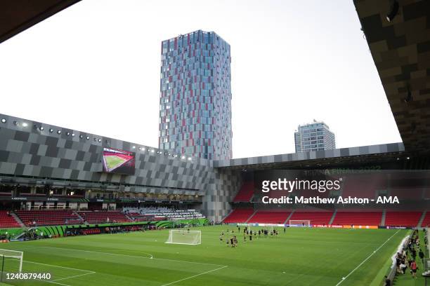 General view of Air Albania Stadium / Arena Kombetare during the Feyenoord Rotterdam training session at Arena Kombetare on May 24, 2022 in Tirana,...