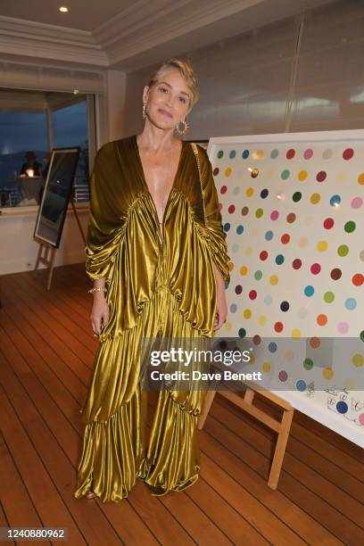 Sharon Stone attends the Teen Cancer America gala hosted by David Unger and Darren Strowger at the Hotel du Cap-Eden-Roc on May 24, 2022 in Cap...