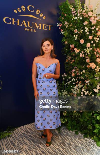 Jenna Coleman attends the first anniversary of Maison Chaumets London flagship store on New Bond Street on May 24, 2022 in London, England.