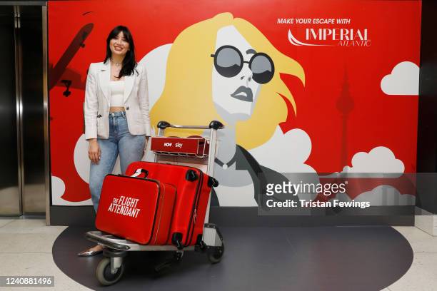 Daisy Lowe attends The Flight Attendant First Class Lounge experience at Selfridges ahead of series 2 of the hit TV series returning to streaming...