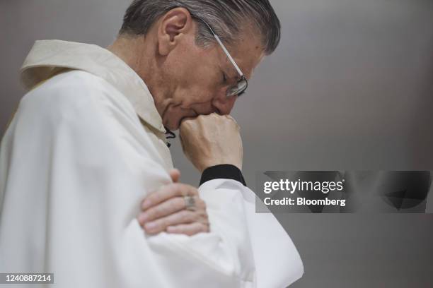 Pastor at a church during a service in Uvalde, Texas, US, on Tuesday, May 24, 2022. President Joe Biden mourned the killing of at least 19 children...