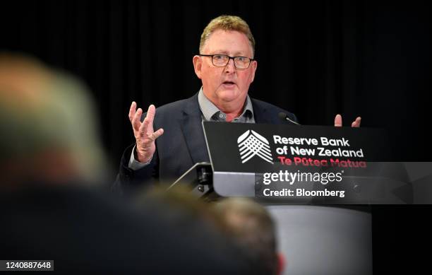 Adrian Orr, governor of the Reserve Bank of New Zealand , speaks at a news conference in Wellington, New Zealand, on Wednesday, May 25, 2022. New...