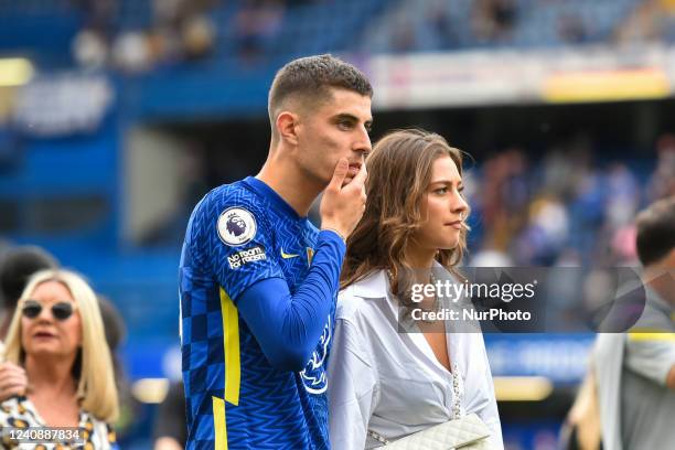 Kai Havertz of Chelsea during the lap of honour after the Premier League match between Chelsea and Watford at Stamford Bridge, London on Sunday 22nd...