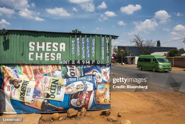 Roadside convenience store in the Soweto district of Johannesburg, South Africa, on Wednesday, March 4, 2020. South Africa's central bank raised its...