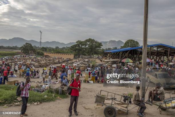 Shoppers and vendors at Sakubva market in Mutare, Zimbabwe, on Thursday, Jan. 30, 2020. The biggest diamond miner in Zimbabwe said it will be able to...