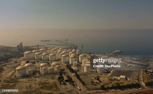 View of Vasiliko LNG Terminal on the Mediterranean coast in the village of Mari. Cyprus, Wednesday, May 25, 2022. The LNG import terminal is being...