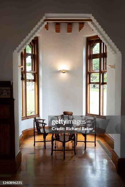 An interior view of Gaudi's El Capricho, on 13th May 2022, in Comillas, Cantabria, Spain. El Capricho is a villa designed by Spanish architect Antoni...
