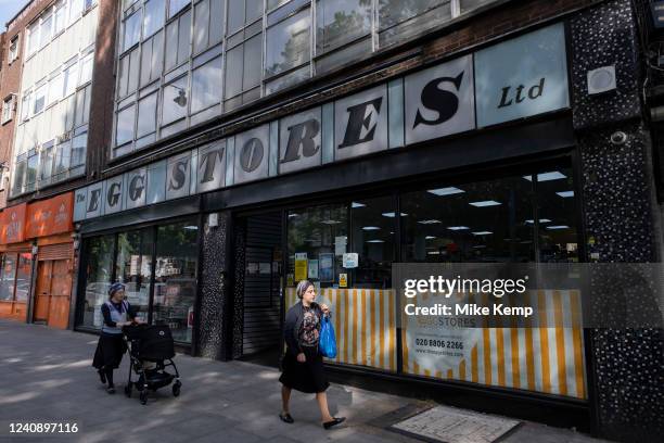 Exterior of the Egg Stores in Stoke Newington on 19th May 2022 in London, United Kingdom. This famous shop, and kosher grocery store on the outskirts...