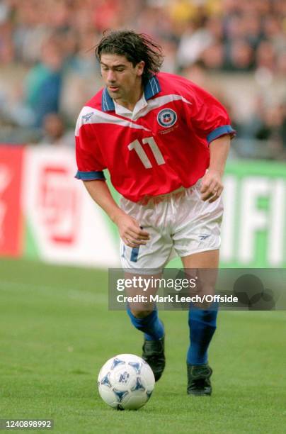 June 1998, Paris - FIFA World Cup - Brazil v Chile - Marcelo Salas of Chile.