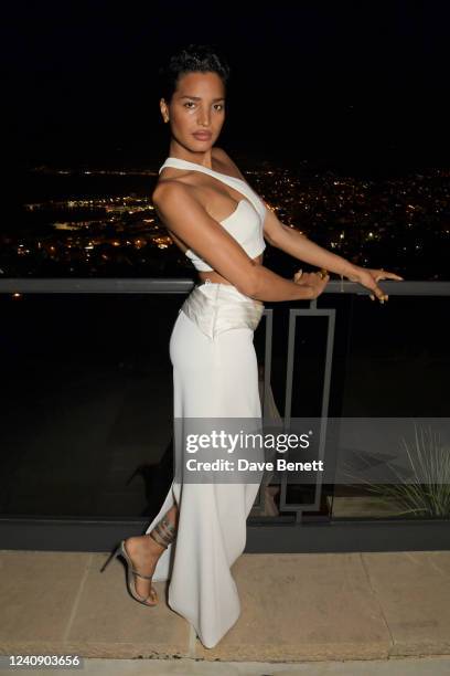 Indya Moore attends an intimate dinner hosted by Monot during the 75th Cannes Film Festival at Villa Bagatelle on May 25, 2022 in Cannes, France.