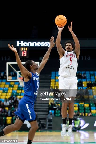 Edgar Sosa of the Zamalek shoots the ball during the game against the Union Sportive Monastirienne on May 25, 2022 at the Kigali Arena. NOTE TO USER:...