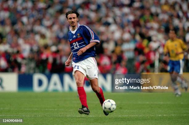 July 1998, Paris - FIFA World Cup - Brazil v France - Christophe Dugarry of France.