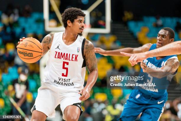 Edgar Sosa of the Zamalek dribbles the ball during the game against the Union Sportive Monastirienne on May 25, 2022 at the Kigali Arena. NOTE TO...