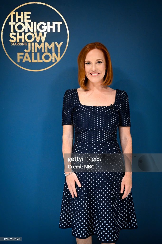 Jen Psaki poses backstage on Wednesday, May 25, 2022 -- News Photo