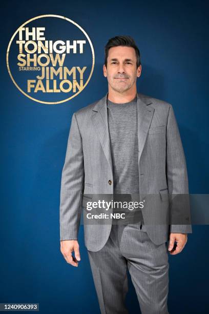 Episode 1661 -- Pictured: Actor Jon Hamm poses backstage on Wednesday, May 25, 2022 --