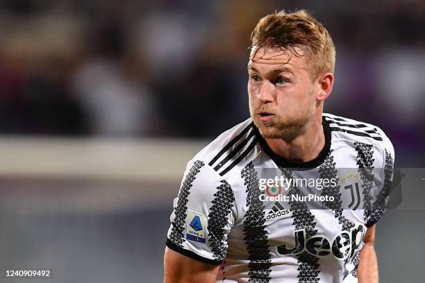 Matthijs de Ligt during the italian soccer Serie A match ACF Fiorentina vs Juventus FC on May 21, 2022 at the Artemio Franchi stadium in Florence,...