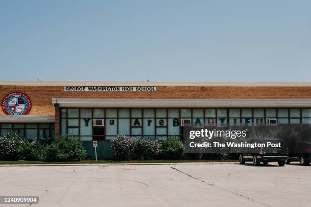 George Washington High School is across the street from the relocated General Iron Plant on Chicago's South Side.