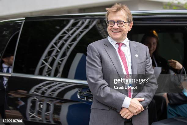Jonathan Wilkinson , Canada's Minister of Natural Resources, arrives for a meeting of G7 energy ministers on the situation in Ukraine at the EUREF...