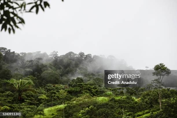 Mocoa's river mighty during a heavy rain at the Amazon observation place in Mocoa, Putumayo, Colombia on May 25, 2022. Colombia is generally less...