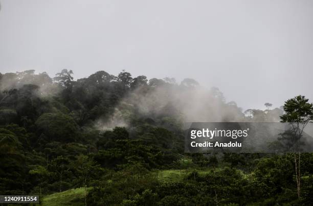 Mocoa's river mighty during a heavy rain at the Amazon observation place in Mocoa, Putumayo, Colombia on May 25, 2022. Colombia is generally less...