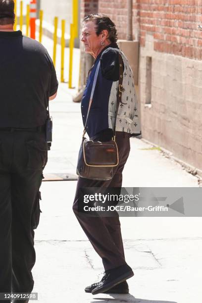 Rick Allen of rock band 'Def Leppard' are seen arriving at 'Jimmy Kimmel Live' Show on May 25, 2022 in Los Angeles, California.