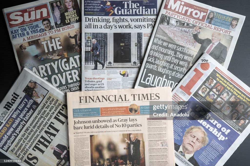 Boris Johnson's apology hits national press headlines