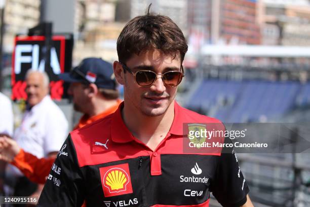 Charles Leclerc of Scuderia Ferrari during previews ahead of the F1 Grand Prix of Monaco.