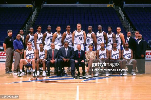 The Washington Wizards poses for their 1999 Team Photo on April 22, 1999 at the MCI Center, in Washington D.C. NOTE TO USER: User expressly...