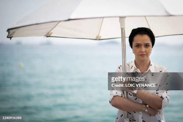 Iranian actress Taraneh Alidoosti poses during a portrait session on the sidelines of the 75th edition of the Cannes Film Festival in Cannes,...