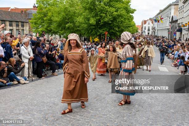 Illustration picture shows the Holy Blood Procession event, on Thursday 26 May 2022 in Brugge. During the procession, the relic of Holy blood is...