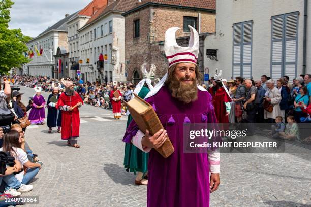 Illustration picture shows the Holy Blood Procession event, on Thursday 26 May 2022 in Brugge. During the procession, the relic of Holy blood is...