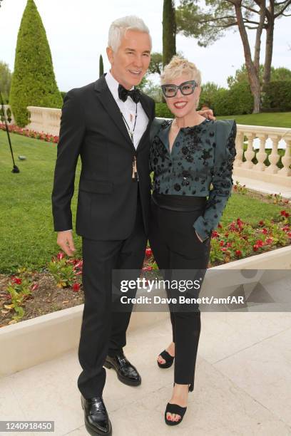 Baz Luhrmann and Catherine Martin attend the amfAR Gala Cannes 2022 at the Hotel du Cap-Eden-Roc on May 26, 2022 in Cap d'Antibes, Côte d'Azur.