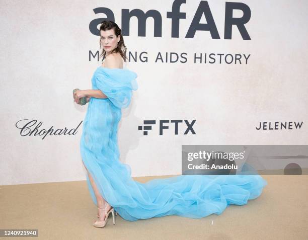 Ukrainian actress Milla Jovovich attending amfAR Gala Cannes 2022at Hotel du Cap-Eden-Roc on May 26, 2022 in Cap d'Antibes, France.