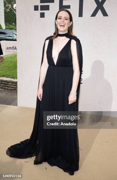 British actress Claire Elizabeth Foy arrives on May 26, 2022 to attend the annual amfAR Cinema Against AIDS Cannes Gala at the Hotel du Cap-Eden-Roc...