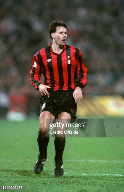 December 1992 Eindhoven - Champions League - PSV v AC Milan, Marco Van Basten of AC Milan.