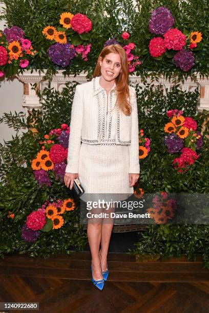 Princess Beatrice of York attends a dinner to celebrate the new alice + olivia by Stacey Bendet store at Bruton Street on May 26, 2022 in London,...