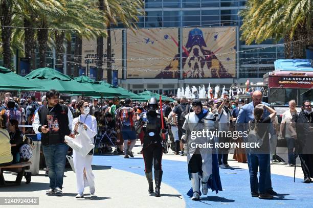 Star Wars fans attend the first day of the Star Wars Live Celebration, at the Anaheim Convention Center, in Anaheim, California, May 26, 2022. - Many...