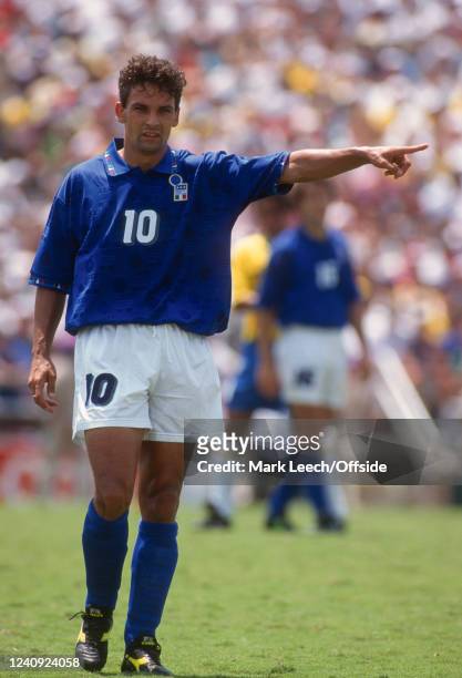 July 1994, Pasadena, FIFA World Cup Final, Brazil v Italy - Roberto Baggio of Italy.