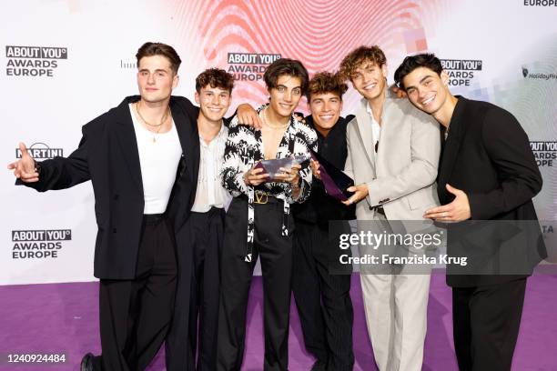 Nic Kaufmann and the Elevator Boys during the ABOUT YOU Awards Europe 2022 at Superstudio Maxi on May 26, 2022 in Milan, Italy.