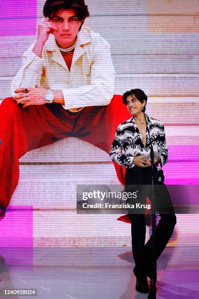 Nic Kaufmann and Nikkie de Jager aka NikkieTutorials during the ABOUT YOU Awards Europe 2022 at Superstudio Maxi on May 26, 2022 in Milan, Italy.