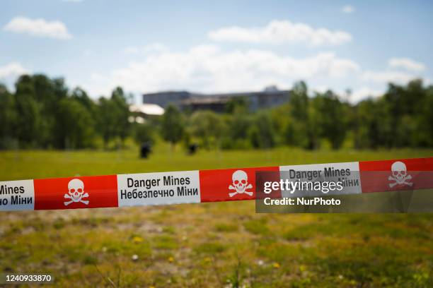 Demining on water bodies of Kyiv region in Kyiv, Ukraine on May 27, 2022. The State Emergency Situations Ministry of Ukraine is conducting demining...